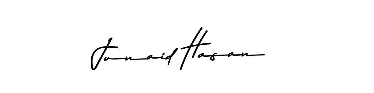 Make a beautiful signature design for name Junaid Hasan. With this signature (Asem Kandis PERSONAL USE) style, you can create a handwritten signature for free. Junaid Hasan signature style 9 images and pictures png