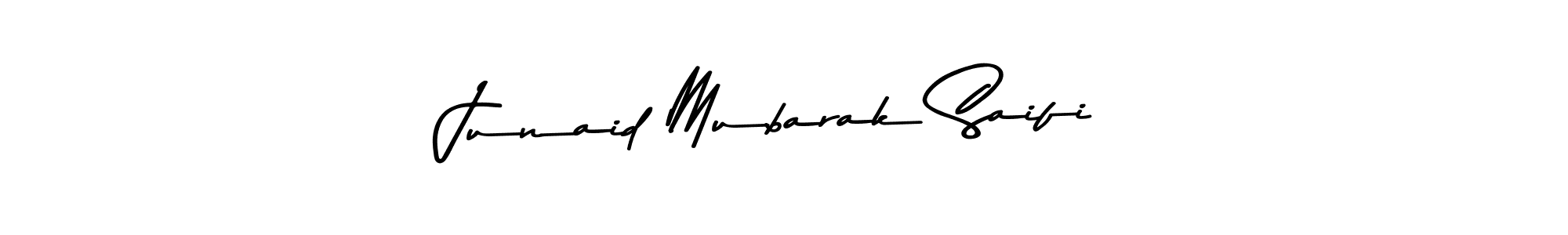 The best way (Asem Kandis PERSONAL USE) to make a short signature is to pick only two or three words in your name. The name Junaid Mubarak Saifi include a total of six letters. For converting this name. Junaid Mubarak Saifi signature style 9 images and pictures png