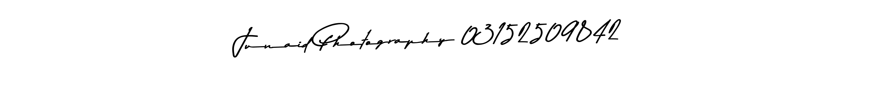 Use a signature maker to create a handwritten signature online. With this signature software, you can design (Asem Kandis PERSONAL USE) your own signature for name Junaid Photography 03152509842. Junaid Photography 03152509842 signature style 9 images and pictures png
