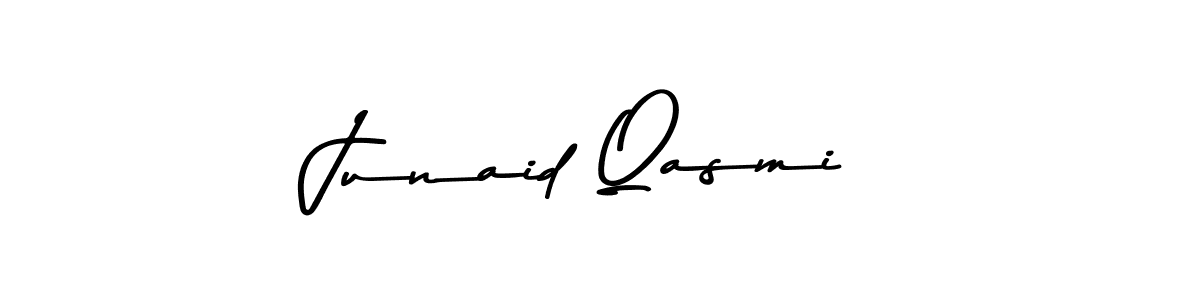 Use a signature maker to create a handwritten signature online. With this signature software, you can design (Asem Kandis PERSONAL USE) your own signature for name Junaid Qasmi. Junaid Qasmi signature style 9 images and pictures png