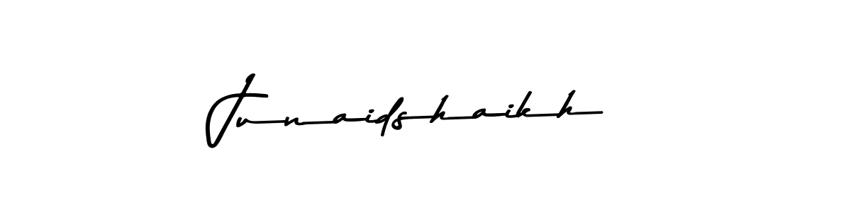 Design your own signature with our free online signature maker. With this signature software, you can create a handwritten (Asem Kandis PERSONAL USE) signature for name Junaidshaikh. Junaidshaikh signature style 9 images and pictures png