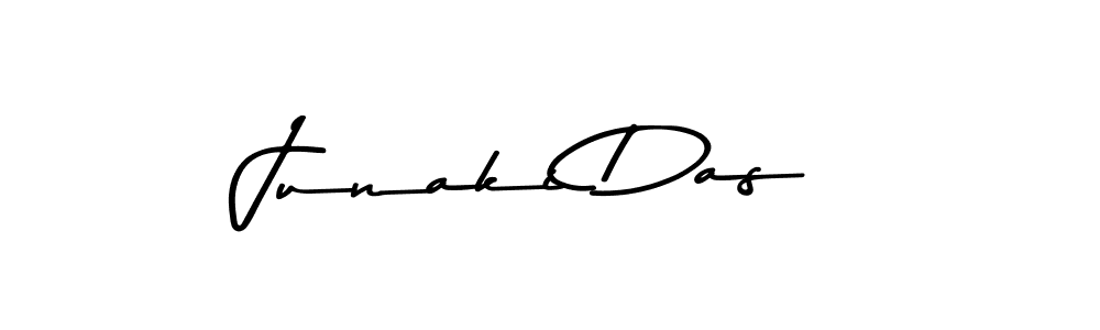 How to make Junaki Das name signature. Use Asem Kandis PERSONAL USE style for creating short signs online. This is the latest handwritten sign. Junaki Das signature style 9 images and pictures png