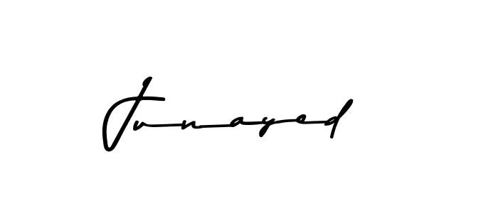 Use a signature maker to create a handwritten signature online. With this signature software, you can design (Asem Kandis PERSONAL USE) your own signature for name Junayed. Junayed signature style 9 images and pictures png