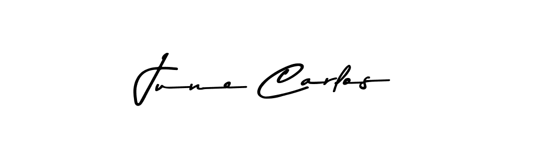 Also we have June Carlos name is the best signature style. Create professional handwritten signature collection using Asem Kandis PERSONAL USE autograph style. June Carlos signature style 9 images and pictures png