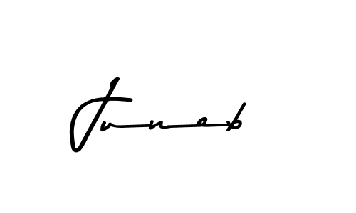 Create a beautiful signature design for name Juneb. With this signature (Asem Kandis PERSONAL USE) fonts, you can make a handwritten signature for free. Juneb signature style 9 images and pictures png