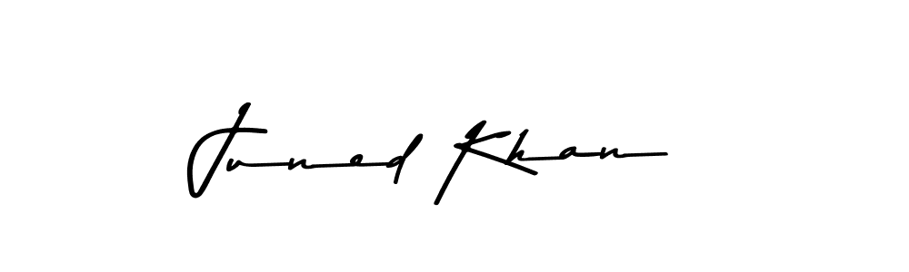 Create a beautiful signature design for name Juned Khan. With this signature (Asem Kandis PERSONAL USE) fonts, you can make a handwritten signature for free. Juned Khan signature style 9 images and pictures png