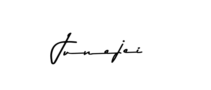 How to make Junejei name signature. Use Asem Kandis PERSONAL USE style for creating short signs online. This is the latest handwritten sign. Junejei signature style 9 images and pictures png