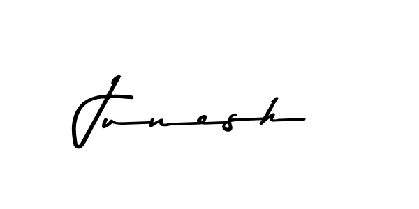 Make a beautiful signature design for name Junesh. With this signature (Asem Kandis PERSONAL USE) style, you can create a handwritten signature for free. Junesh signature style 9 images and pictures png