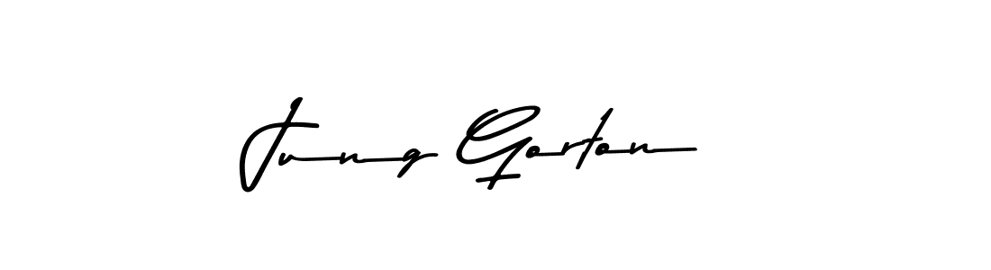 Design your own signature with our free online signature maker. With this signature software, you can create a handwritten (Asem Kandis PERSONAL USE) signature for name Jung Gorton. Jung Gorton signature style 9 images and pictures png