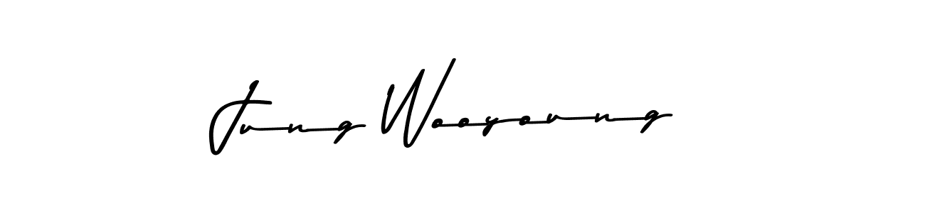 How to make Jung Wooyoung name signature. Use Asem Kandis PERSONAL USE style for creating short signs online. This is the latest handwritten sign. Jung Wooyoung signature style 9 images and pictures png