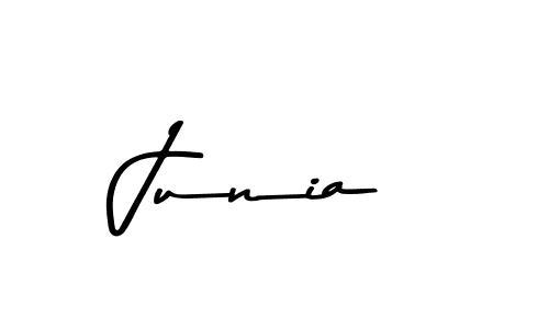 Make a beautiful signature design for name Junia. With this signature (Asem Kandis PERSONAL USE) style, you can create a handwritten signature for free. Junia signature style 9 images and pictures png
