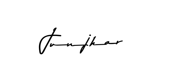 Use a signature maker to create a handwritten signature online. With this signature software, you can design (Asem Kandis PERSONAL USE) your own signature for name Junjhar. Junjhar signature style 9 images and pictures png