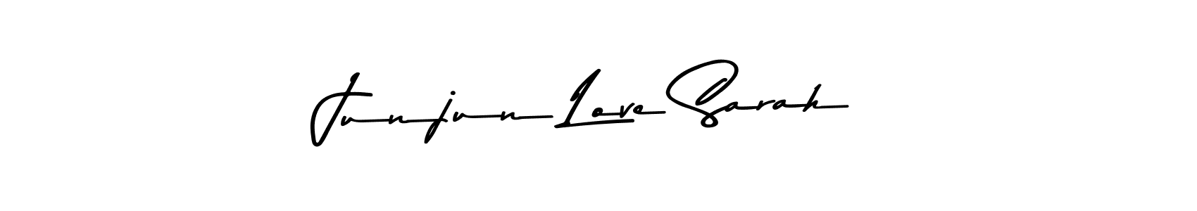 Make a beautiful signature design for name Junjun Love Sarah. With this signature (Asem Kandis PERSONAL USE) style, you can create a handwritten signature for free. Junjun Love Sarah signature style 9 images and pictures png