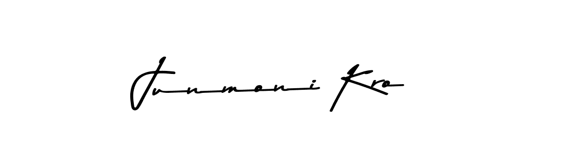 Create a beautiful signature design for name Junmoni Kro. With this signature (Asem Kandis PERSONAL USE) fonts, you can make a handwritten signature for free. Junmoni Kro signature style 9 images and pictures png
