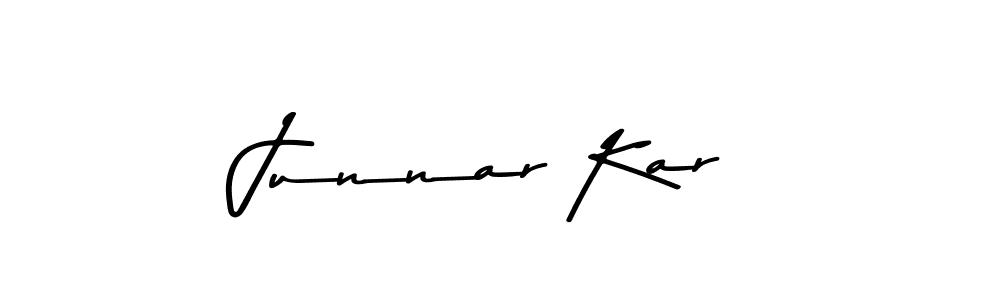 Create a beautiful signature design for name Junnar Kar. With this signature (Asem Kandis PERSONAL USE) fonts, you can make a handwritten signature for free. Junnar Kar signature style 9 images and pictures png