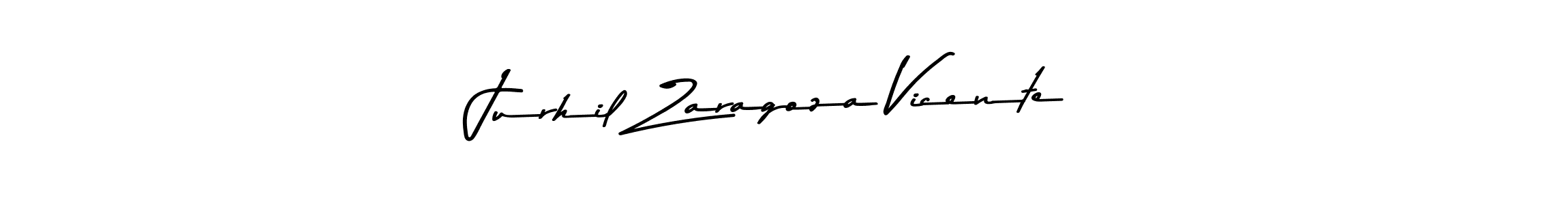 Also You can easily find your signature by using the search form. We will create Jurhil Zaragoza Vicente name handwritten signature images for you free of cost using Asem Kandis PERSONAL USE sign style. Jurhil Zaragoza Vicente signature style 9 images and pictures png
