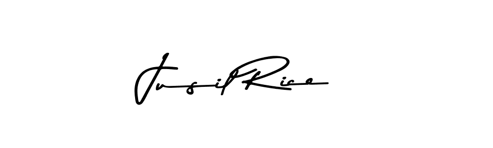 Make a beautiful signature design for name Jusil Rice. Use this online signature maker to create a handwritten signature for free. Jusil Rice signature style 9 images and pictures png