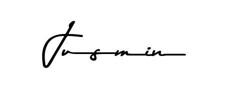 Looking for an artistic signature for Jusmin? The Asem Kandis PERSONAL USE calligraphy style gives a sophisticated flow suitable for business cards and emails. Jusmin signature style 9 images and pictures png