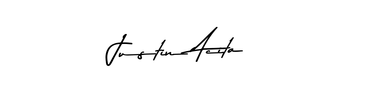 Create a beautiful signature design for name Justin Acita. With this signature (Asem Kandis PERSONAL USE) fonts, you can make a handwritten signature for free. Justin Acita signature style 9 images and pictures png