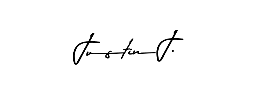 Create a beautiful signature design for name Justin J.. With this signature (Asem Kandis PERSONAL USE) fonts, you can make a handwritten signature for free. Justin J. signature style 9 images and pictures png