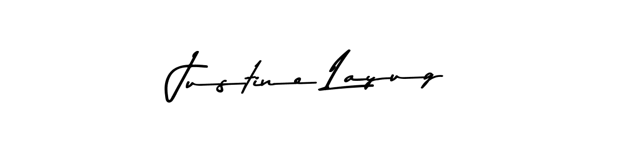 Create a beautiful signature design for name Justine Layug. With this signature (Asem Kandis PERSONAL USE) fonts, you can make a handwritten signature for free. Justine Layug signature style 9 images and pictures png