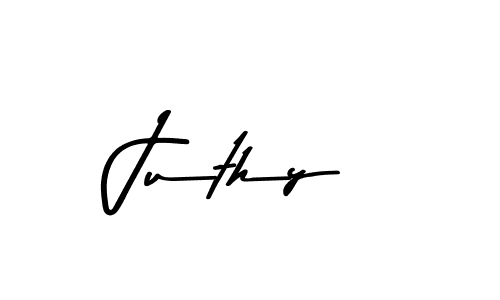 Make a beautiful signature design for name Juthy. With this signature (Asem Kandis PERSONAL USE) style, you can create a handwritten signature for free. Juthy signature style 9 images and pictures png