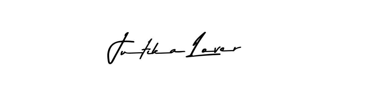 The best way (Asem Kandis PERSONAL USE) to make a short signature is to pick only two or three words in your name. The name Jutika Lover include a total of six letters. For converting this name. Jutika Lover signature style 9 images and pictures png