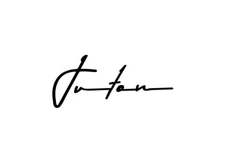 How to make Juton name signature. Use Asem Kandis PERSONAL USE style for creating short signs online. This is the latest handwritten sign. Juton signature style 9 images and pictures png