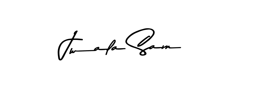 Create a beautiful signature design for name Jwala Sam. With this signature (Asem Kandis PERSONAL USE) fonts, you can make a handwritten signature for free. Jwala Sam signature style 9 images and pictures png
