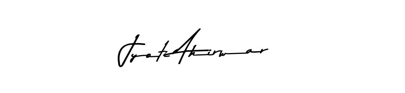 How to make Jyoti Ahirwar name signature. Use Asem Kandis PERSONAL USE style for creating short signs online. This is the latest handwritten sign. Jyoti Ahirwar signature style 9 images and pictures png