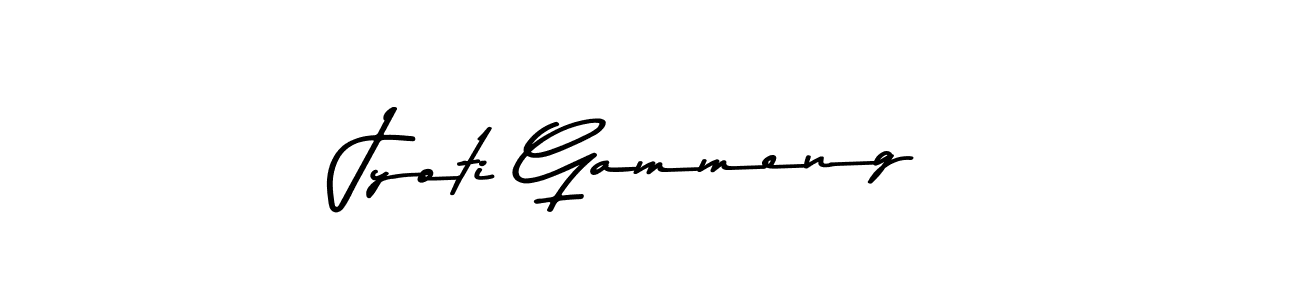 How to make Jyoti Gammeng name signature. Use Asem Kandis PERSONAL USE style for creating short signs online. This is the latest handwritten sign. Jyoti Gammeng signature style 9 images and pictures png