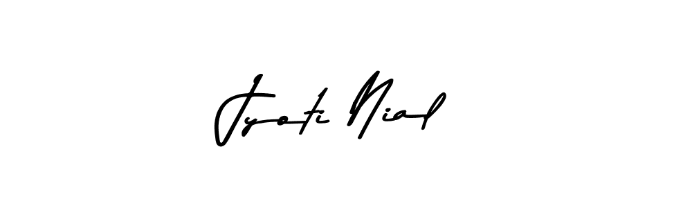 Create a beautiful signature design for name Jyoti Nial. With this signature (Asem Kandis PERSONAL USE) fonts, you can make a handwritten signature for free. Jyoti Nial signature style 9 images and pictures png