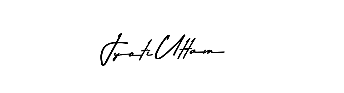 How to make Jyoti Uttam name signature. Use Asem Kandis PERSONAL USE style for creating short signs online. This is the latest handwritten sign. Jyoti Uttam signature style 9 images and pictures png