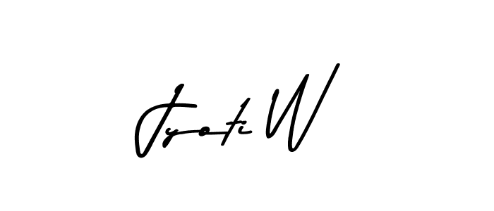 How to make Jyoti W signature? Asem Kandis PERSONAL USE is a professional autograph style. Create handwritten signature for Jyoti W name. Jyoti W signature style 9 images and pictures png