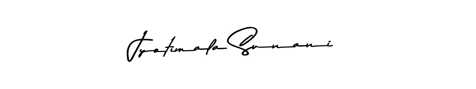 Use a signature maker to create a handwritten signature online. With this signature software, you can design (Asem Kandis PERSONAL USE) your own signature for name Jyotimala Sunani. Jyotimala Sunani signature style 9 images and pictures png