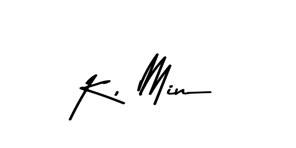 The best way (Asem Kandis PERSONAL USE) to make a short signature is to pick only two or three words in your name. The name K, Min include a total of six letters. For converting this name. K, Min signature style 9 images and pictures png