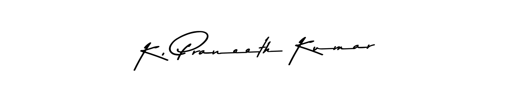 Make a beautiful signature design for name K, Praneeth Kumar. Use this online signature maker to create a handwritten signature for free. K, Praneeth Kumar signature style 9 images and pictures png