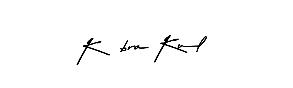 The best way (Asem Kandis PERSONAL USE) to make a short signature is to pick only two or three words in your name. The name Kübra Kul include a total of six letters. For converting this name. Kübra Kul signature style 9 images and pictures png