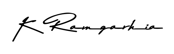 How to make K  Ramgarhia name signature. Use Asem Kandis PERSONAL USE style for creating short signs online. This is the latest handwritten sign. K  Ramgarhia signature style 9 images and pictures png