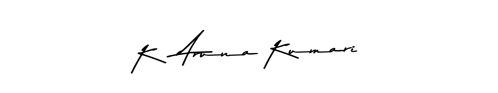 You can use this online signature creator to create a handwritten signature for the name K . Aruna Kumari. This is the best online autograph maker. K . Aruna Kumari signature style 9 images and pictures png