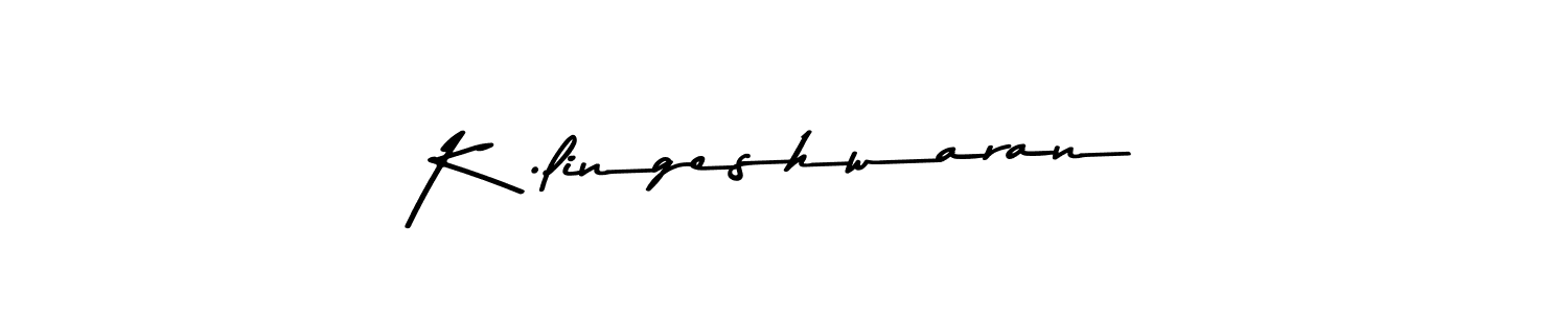 Create a beautiful signature design for name K .lingeshwaran. With this signature (Asem Kandis PERSONAL USE) fonts, you can make a handwritten signature for free. K .lingeshwaran signature style 9 images and pictures png