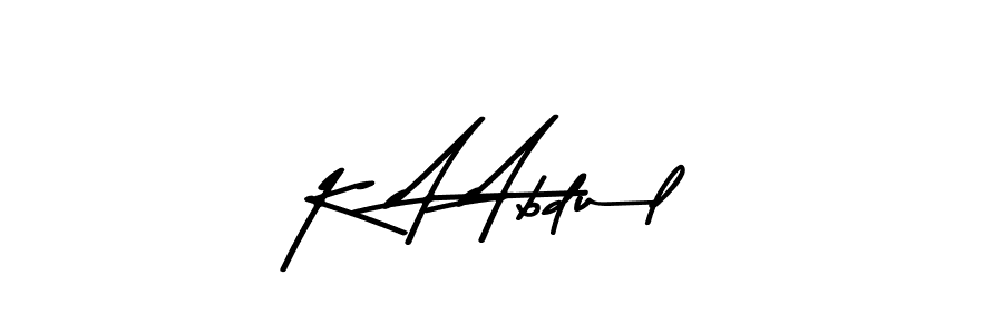 Make a beautiful signature design for name K A Abdul. With this signature (Asem Kandis PERSONAL USE) style, you can create a handwritten signature for free. K A Abdul signature style 9 images and pictures png