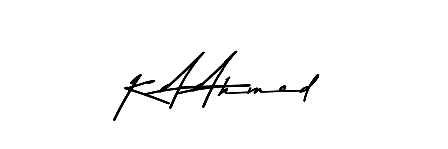 Use a signature maker to create a handwritten signature online. With this signature software, you can design (Asem Kandis PERSONAL USE) your own signature for name K A Ahmed. K A Ahmed signature style 9 images and pictures png
