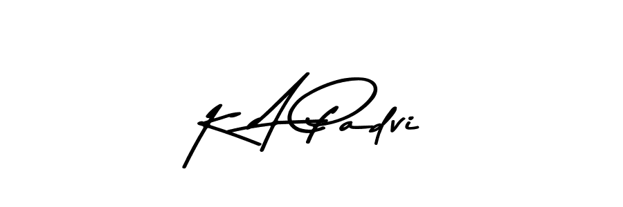 The best way (Asem Kandis PERSONAL USE) to make a short signature is to pick only two or three words in your name. The name K A Padvi include a total of six letters. For converting this name. K A Padvi signature style 9 images and pictures png