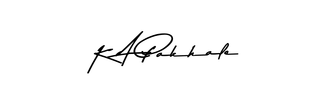 The best way (Asem Kandis PERSONAL USE) to make a short signature is to pick only two or three words in your name. The name K A Pakhale include a total of six letters. For converting this name. K A Pakhale signature style 9 images and pictures png