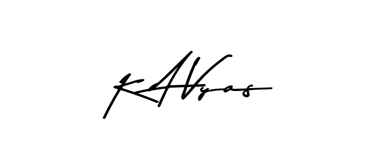 Design your own signature with our free online signature maker. With this signature software, you can create a handwritten (Asem Kandis PERSONAL USE) signature for name K A Vyas. K A Vyas signature style 9 images and pictures png