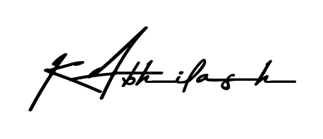 The Asem Kandis PERSONAL USE font transforms the name K Abhilash into an executive sign with sharp precision and distinguished character. K Abhilash signature style 9 images and pictures png