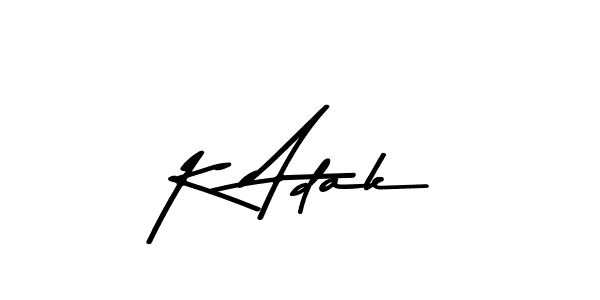 This is the best signature style for the K Adak name. Also you like these signature font (Asem Kandis PERSONAL USE). Mix name signature. K Adak signature style 9 images and pictures png