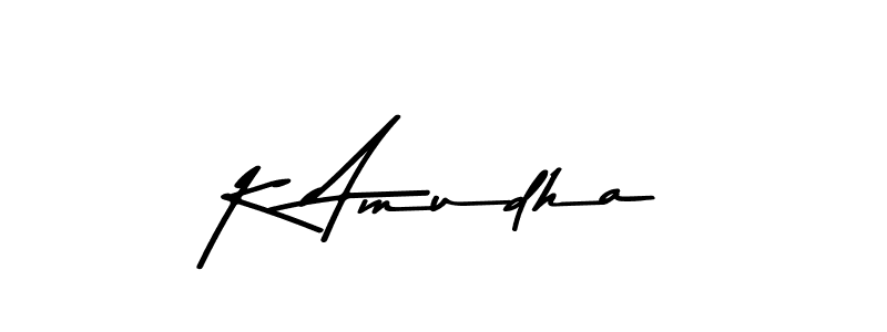 K Amudha stylish signature style. Best Handwritten Sign (Asem Kandis PERSONAL USE) for my name. Handwritten Signature Collection Ideas for my name K Amudha. K Amudha signature style 9 images and pictures png