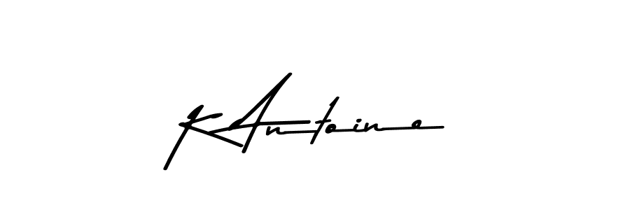 Design your own signature with our free online signature maker. With this signature software, you can create a handwritten (Asem Kandis PERSONAL USE) signature for name K Antoine. K Antoine signature style 9 images and pictures png